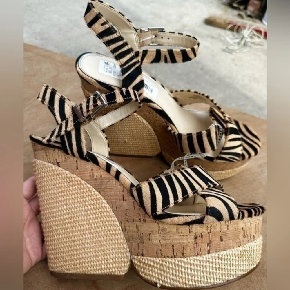 Jessica Simpson Jirie Zebra Print Platform
